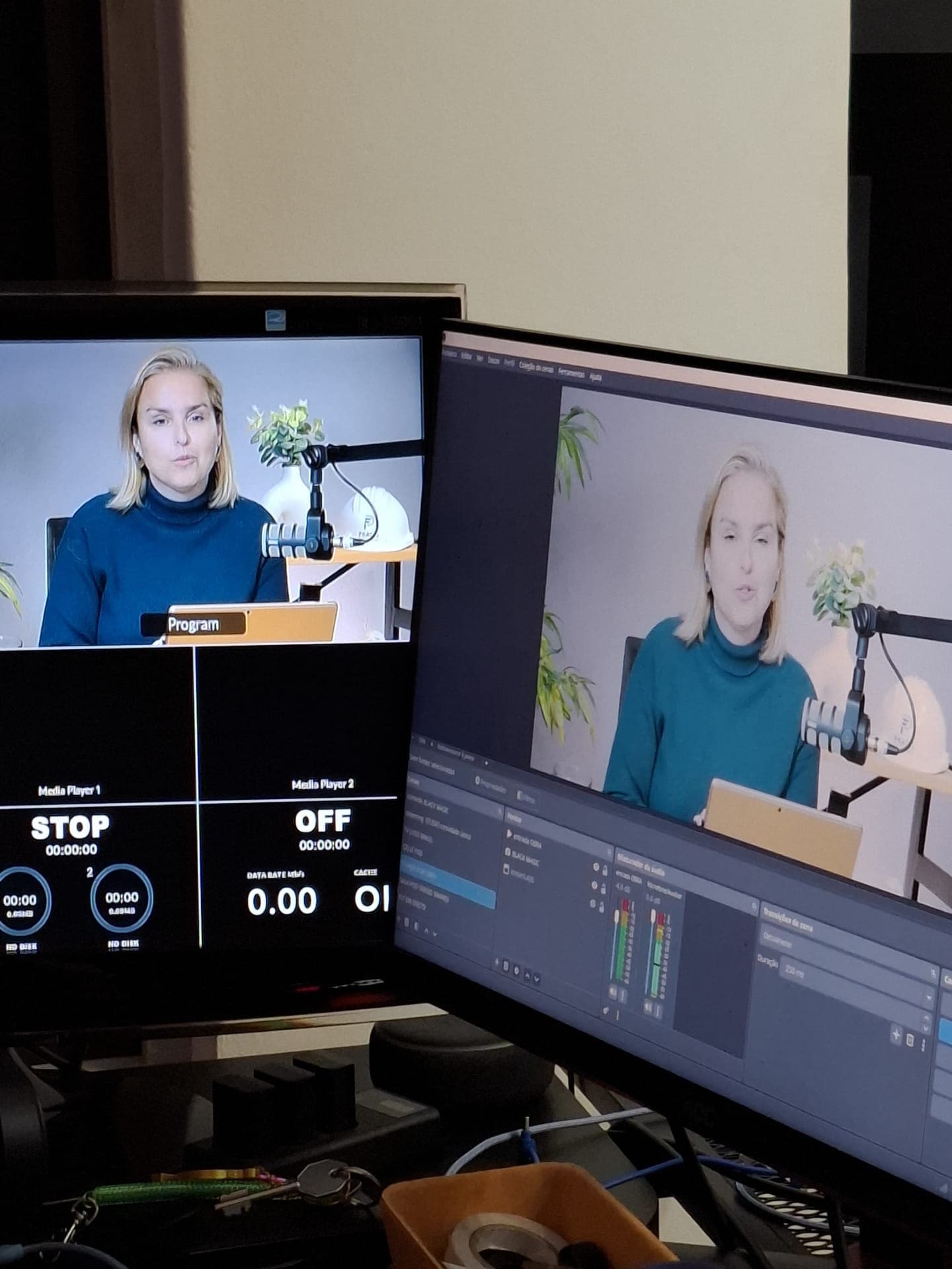 Gravação de cursos online e e-learning no estúdio em Cascais